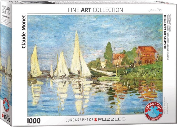 پازل یوروگرافیک 1000 تکه طرح Regattas at Argenteuil اثر کلود مونه