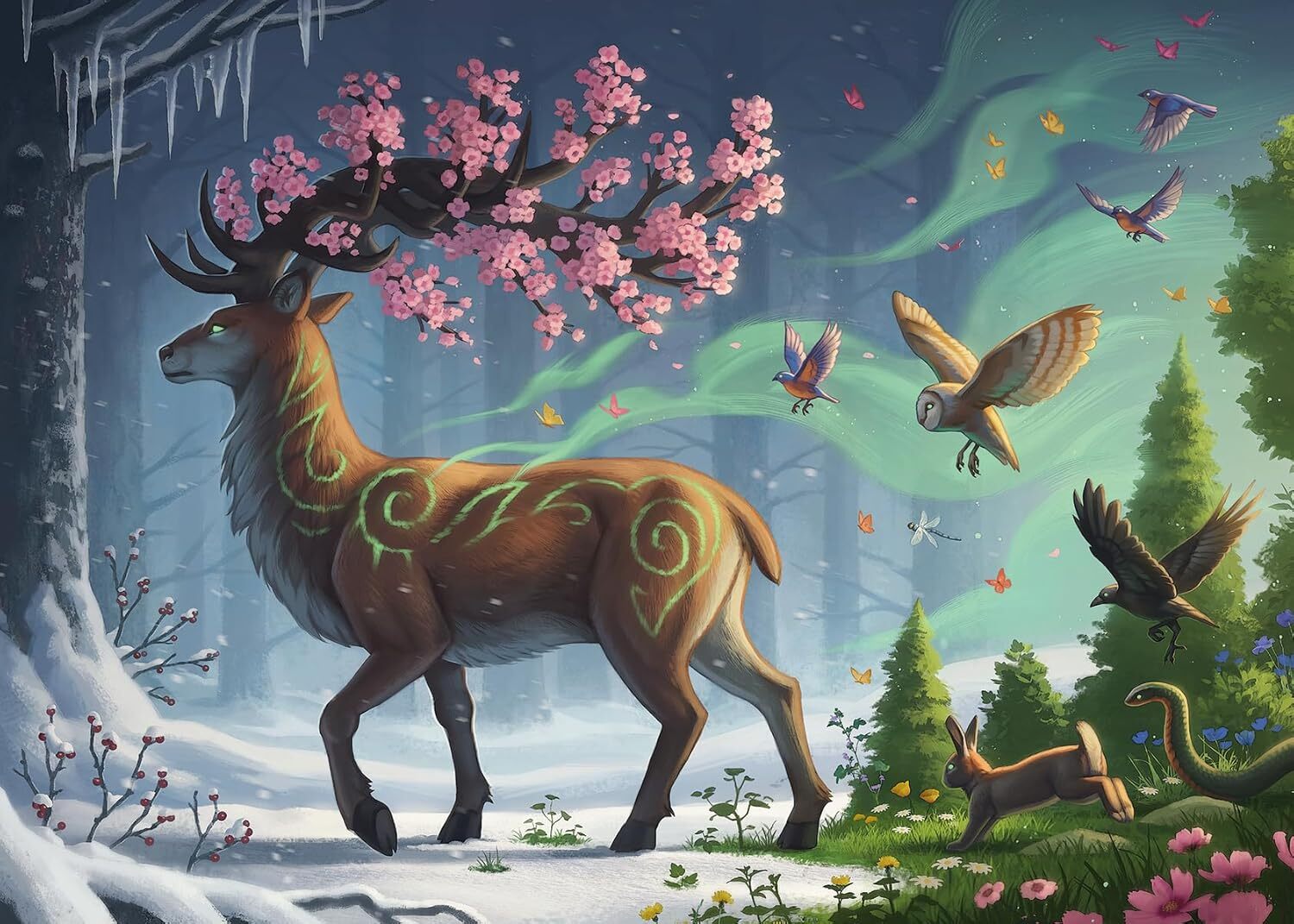  Ravensburger Spring Deer 1000 Piece Jigsaw Puzzle 