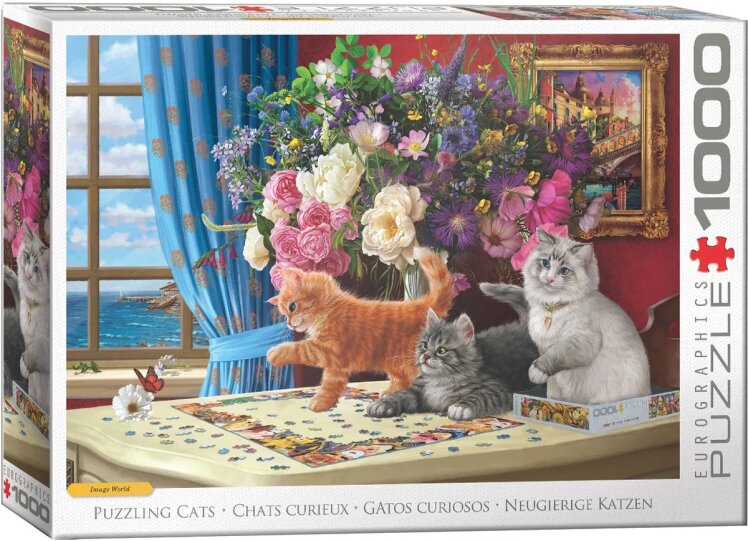 پازل یوروگرافیک 1000 تکه طرح Puzzling Cats