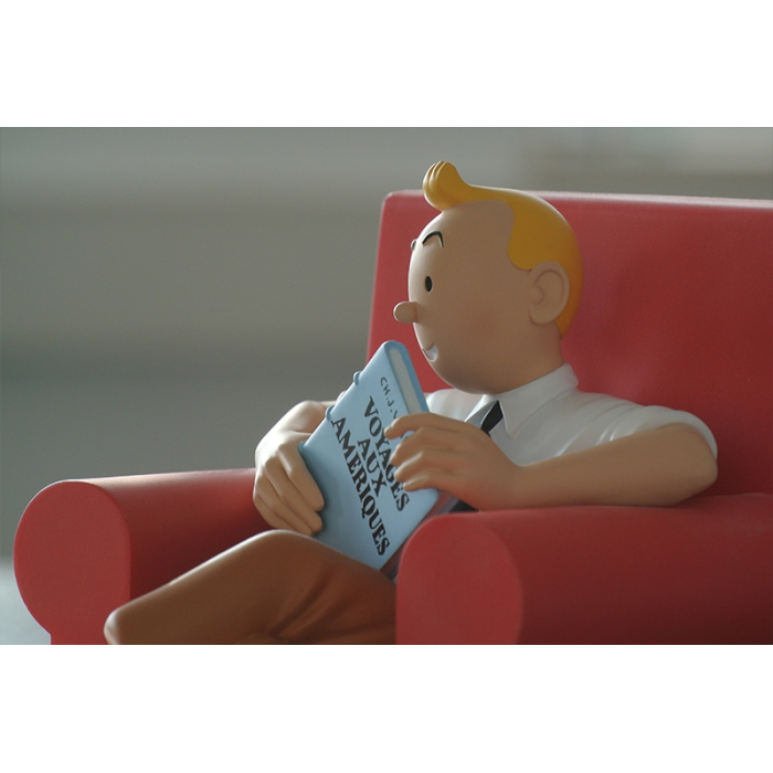 فیگور کلکسیونی تن تن و میلو مدل Tintin and Snowy at Home in the red armchair | آرتبوک ایران