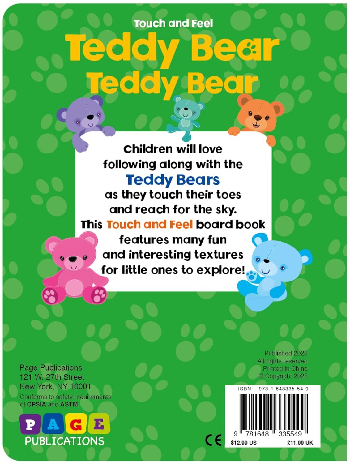 TOUCH AND FEEL TEDDY BEAR, TEDDY BEAR