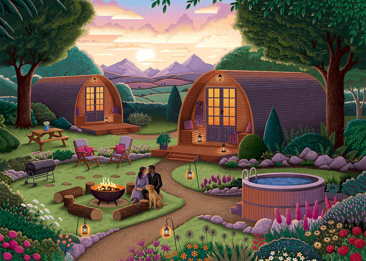  پازل 1000 تکه جامبو طرح Glamping | کتابفروشی آرتبوک ایران 