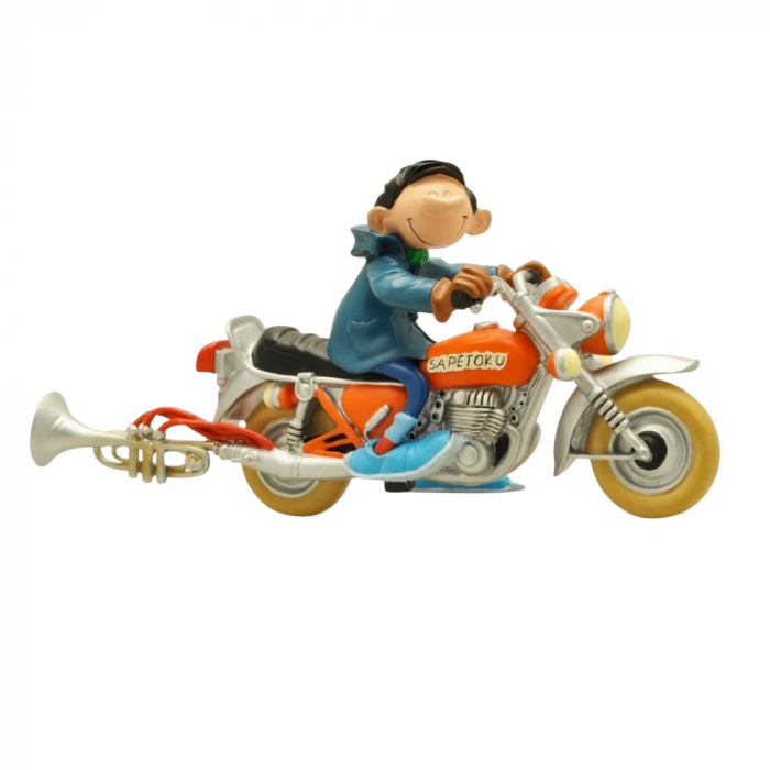 مجسمه کلکسیونی گاستون مدل Gaston Lagaffe on his motorcycle Sapetoku