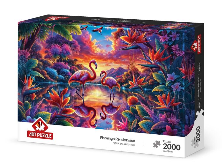 پازل 2000 تکه آرت پازل مدل Flamingo Rendezvaus