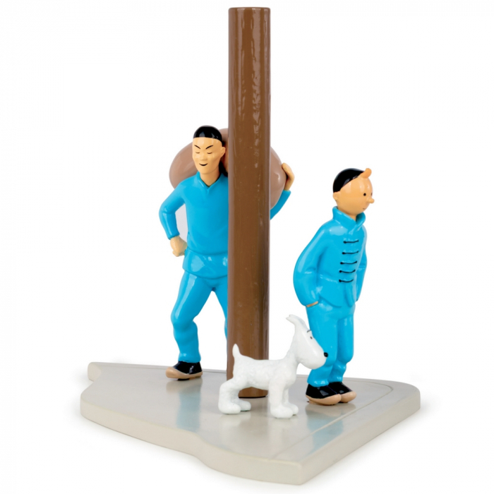  فیگور فلزی کلکسیونی تن تن مدل Tintin in the Far East - The Blue Lotus 