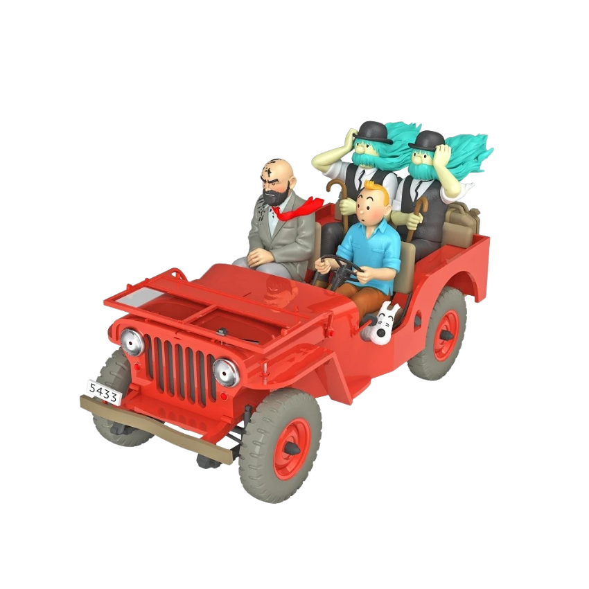  ماشین کلکسیونی تن تن مدل جیپ قرمز 