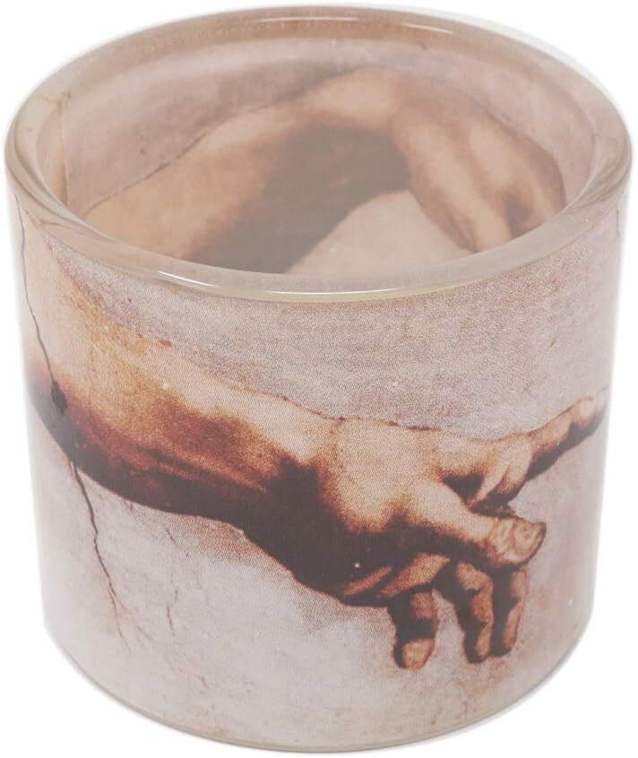 جا شمعی شیشه ای طرح آفرینش میکل آنژ