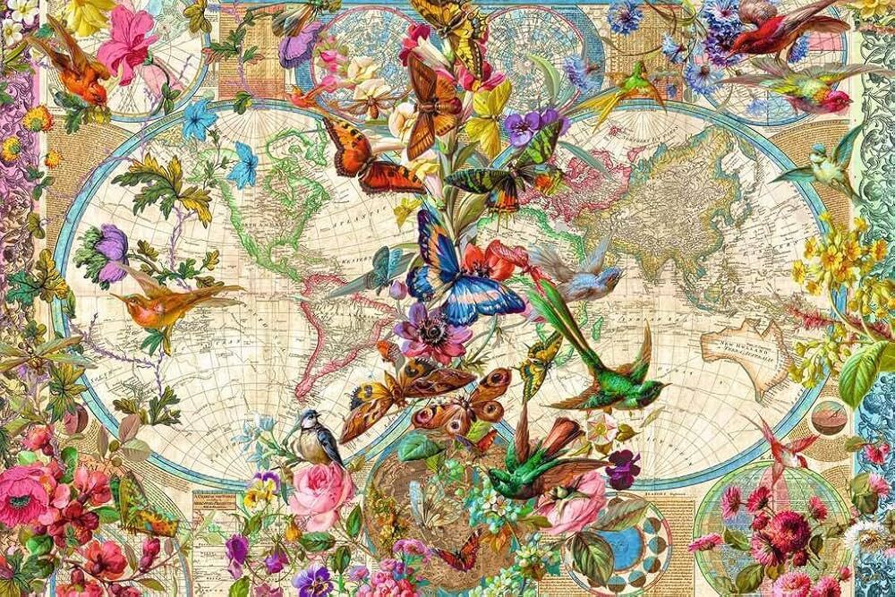 پازل 3000 تکه رونزبرگر | Flora & Fauna World Map