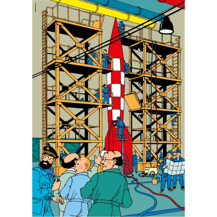  81567 Tintin XFLR6 Lunar Rocket Puzzle 1000 Pieces 