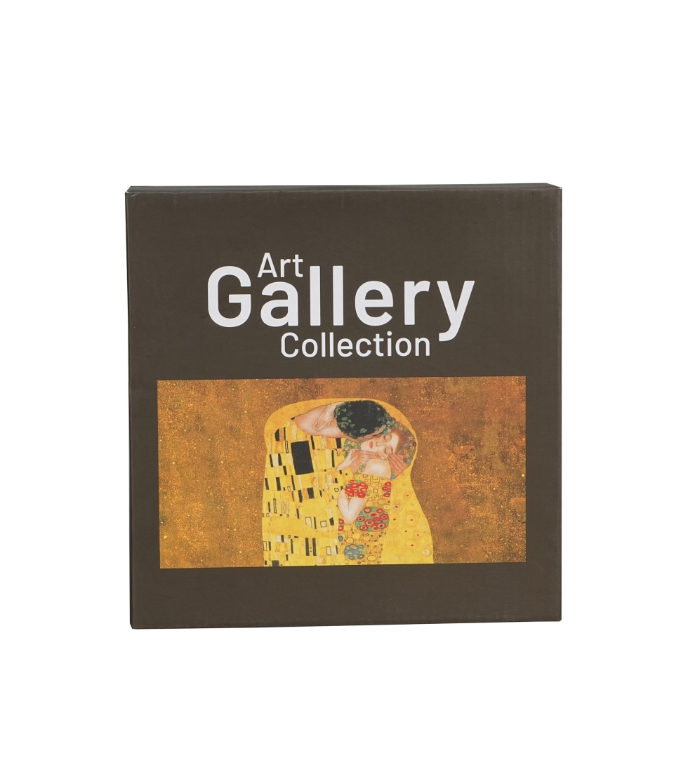  ست دوتایی بشقاب طرح نقاشی بوسه اثر گوستاو کلیمت | کتابفروشی آرتبوک ایران 