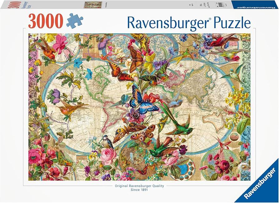 پازل 3000 تکه رونزبرگر مدل Flora & Fauna World Map