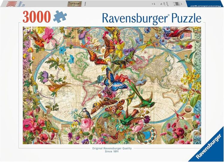 پازل 3000 تکه رونزبرگر مدل Flora & Fauna World Map