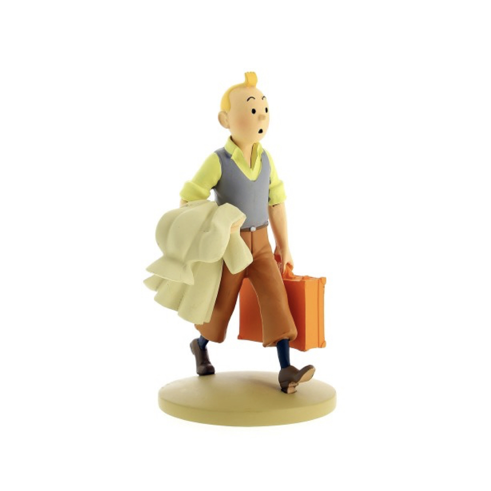 فیگور تن تن مدل تن تن با چمدان