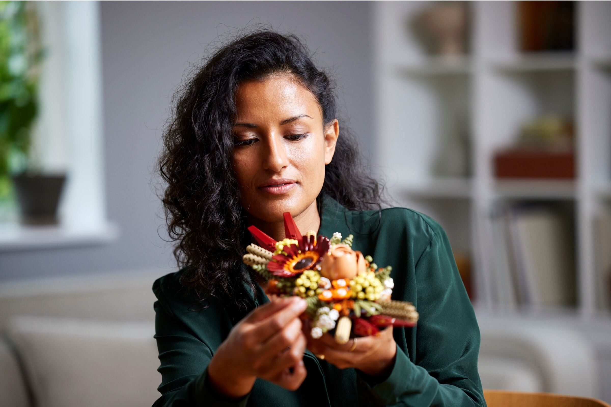  دسته گل لگو مدل Dried Flower Centerpiece 