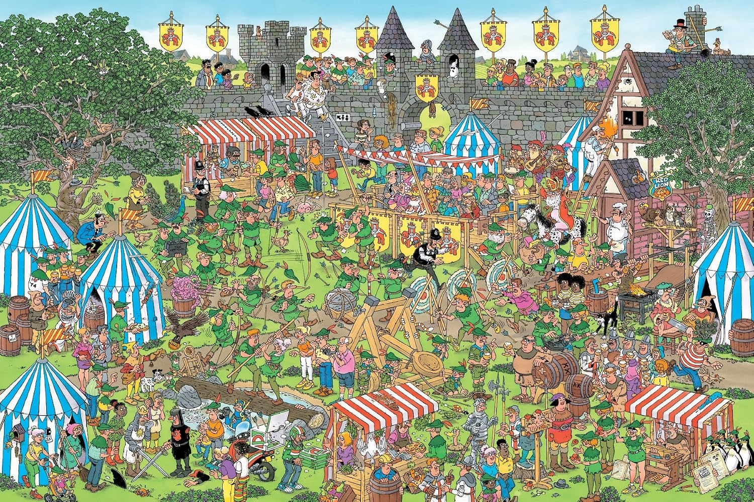 پازل 1500 تکه جامبو طرح Robin Hood Festival Funny | کتابفروشی آرتبوک ایران 