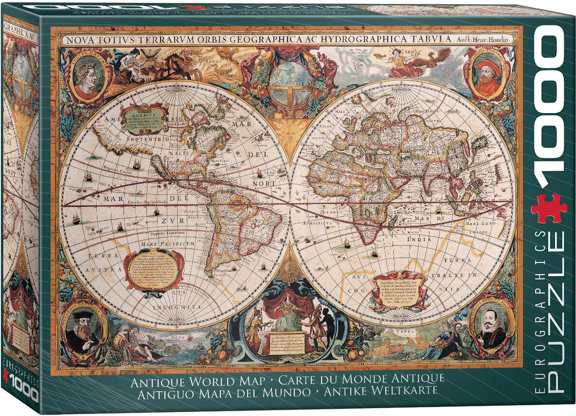 پازل یوروگرافیک 1000 تکه طرح Antique World Map