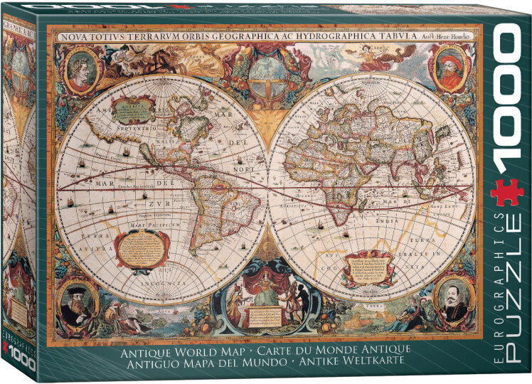 پازل یوروگرافیک 1000 تکه طرح Antique World Map