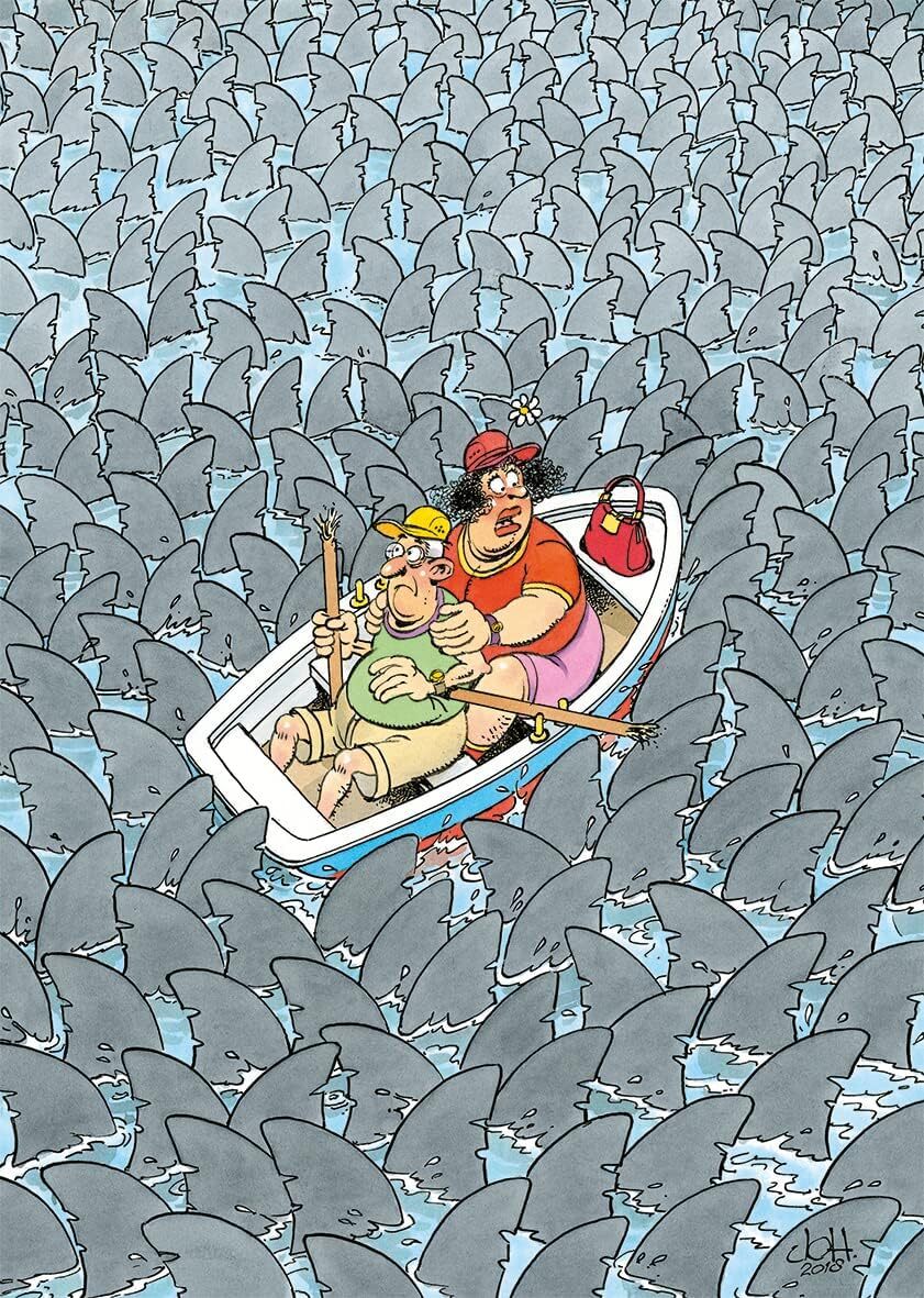  پازل 500 تکه جامبو طرح Expert Shark Mania 